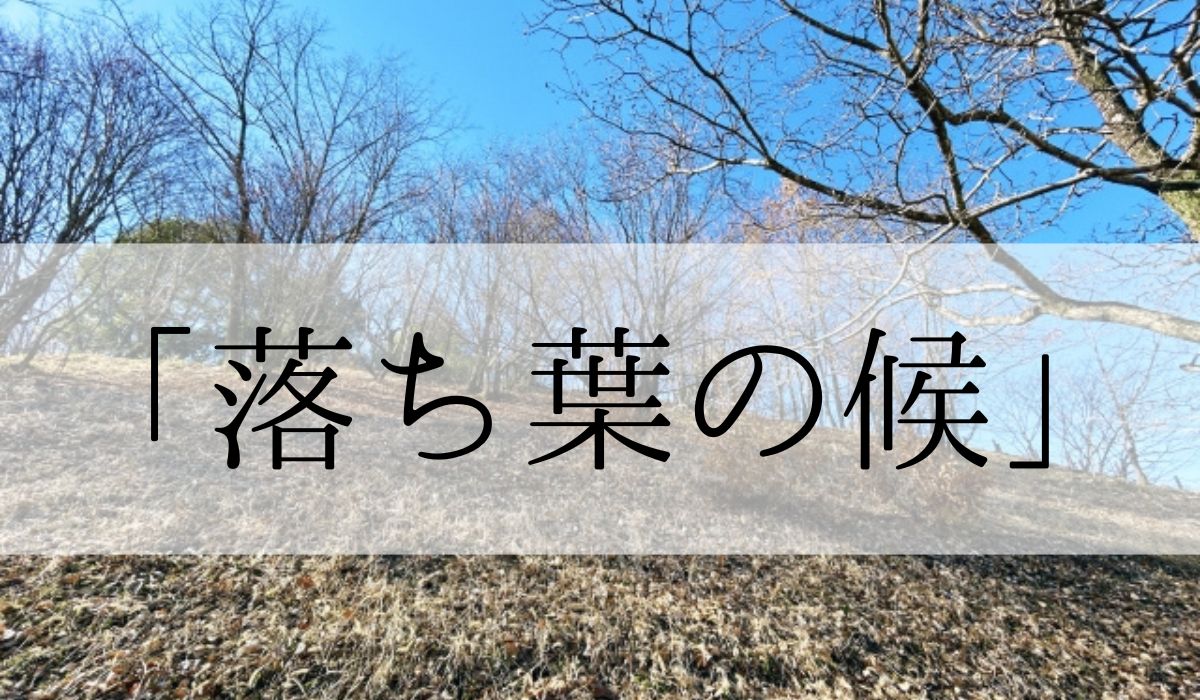 「落葉の候」の時期はいつからいつまで？結びや使い方と例文