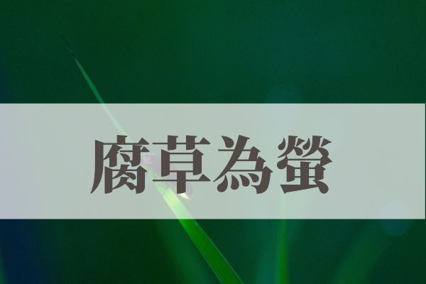 「腐草為螢（くされたるくさほたるとなる）」の意味や読み方！由来や時期はいつ？