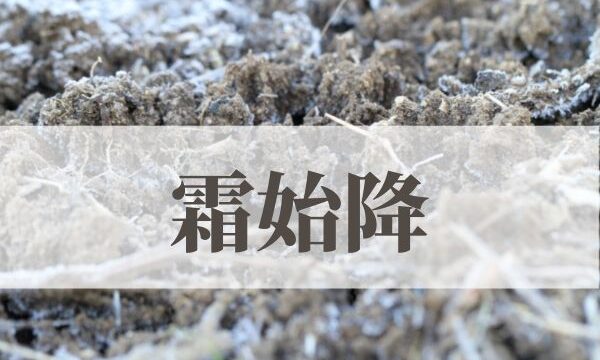 「霜始降（しもはじめてふる）」の意味や読み方とは？由来や時期はいつ？